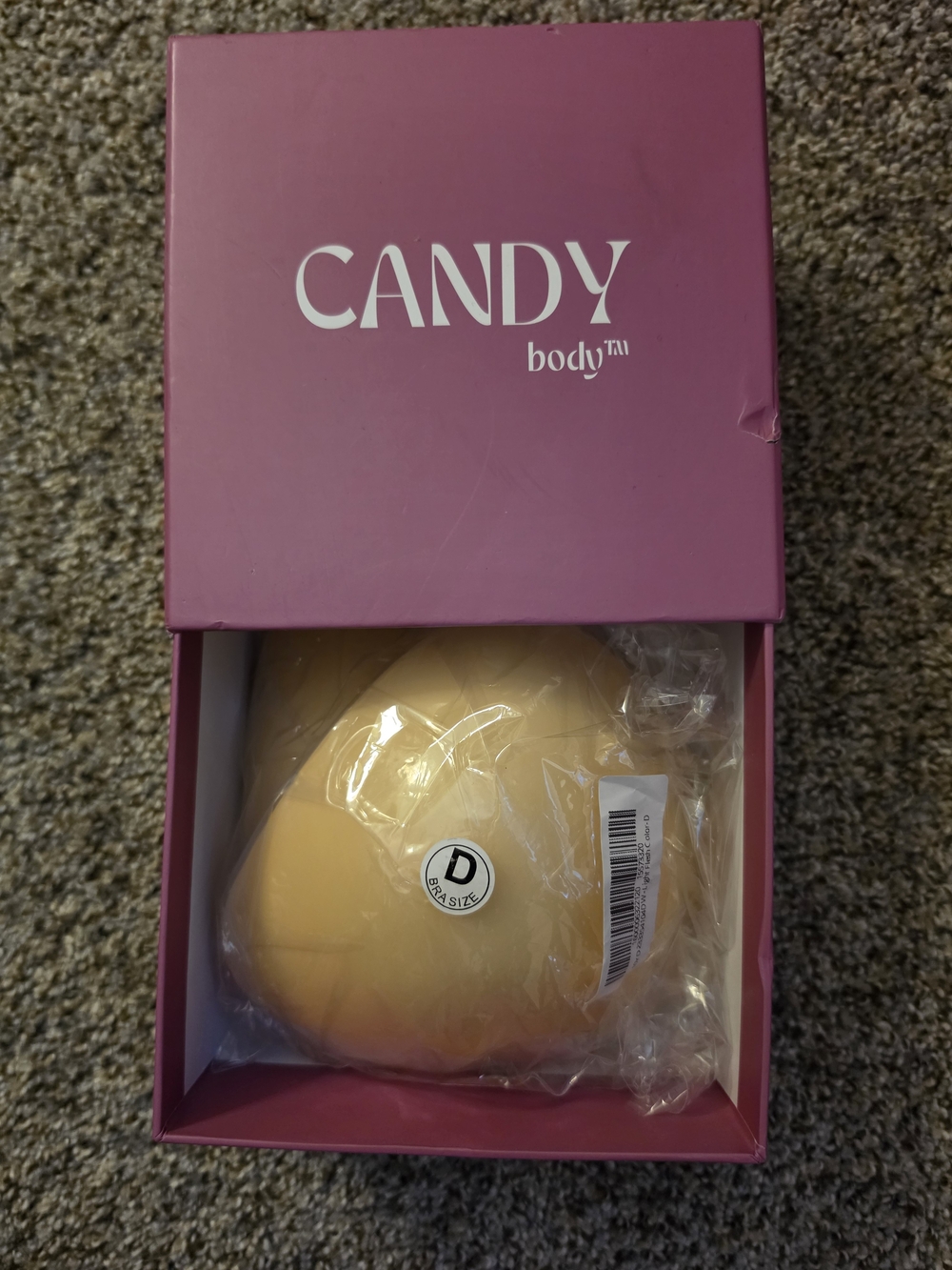 D Cup Silicone Breast Form - Yellow